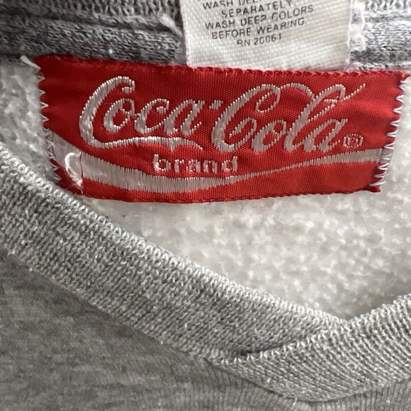 Vintage Coca Cola Sweatshirt Dress Pullover V Neck 90s - Picture 6 of 9